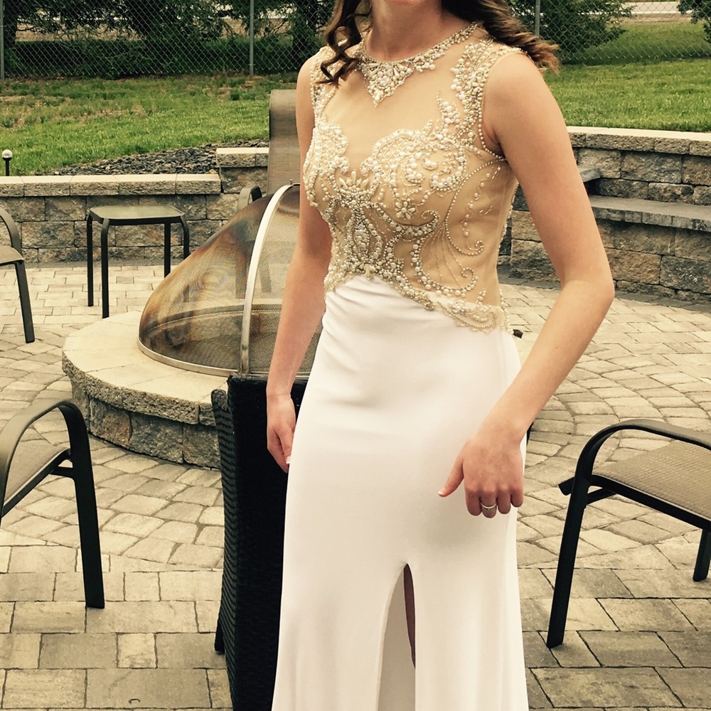 White Prom Dress Size 4
